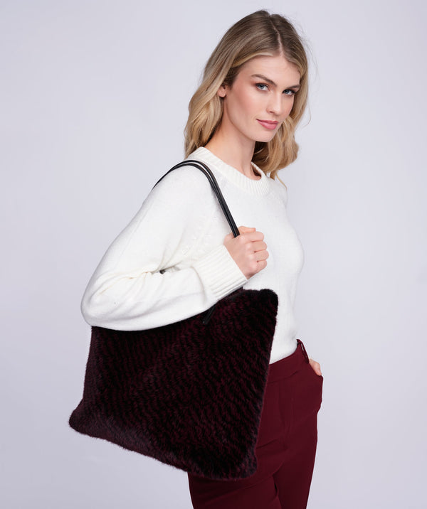 Donatella Tote Bag- Burgundy