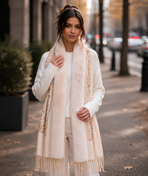 Abby - Faux Fur Shawl
