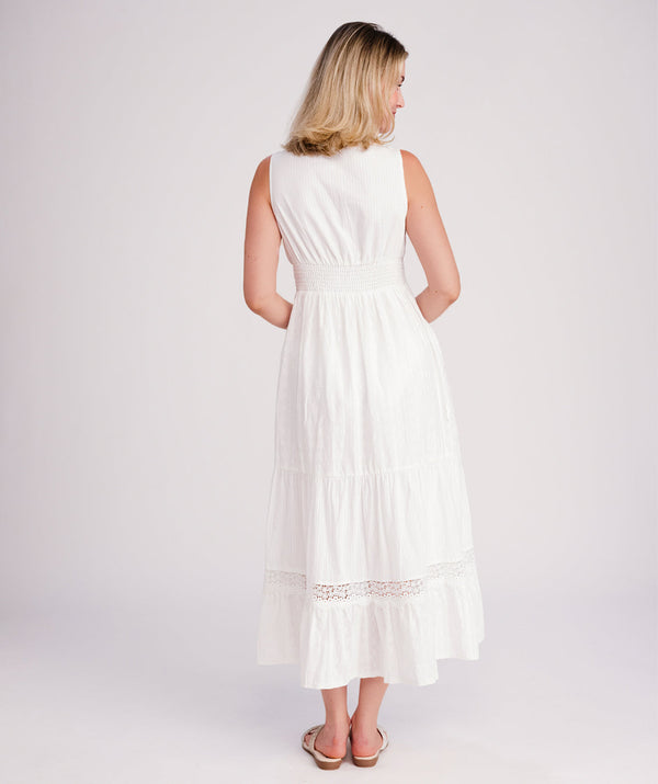 Acapulco - Lace Empire Waist Maxi Dress