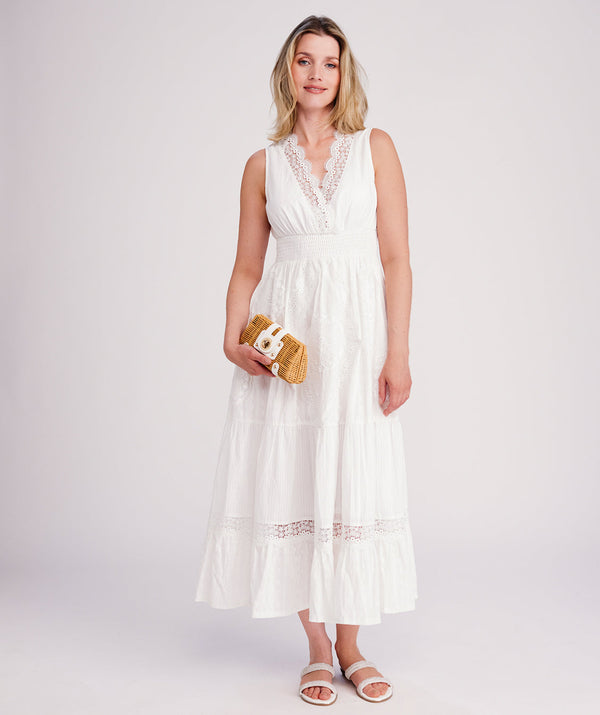 Acapulco - Lace Empire Waist Maxi Dress