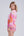 Side View: Pink Floral Print Cover up with Beaded Embellishment
