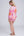 Back View: Pink Floral Print Cover up with Beaded Embellishment