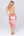 Back View: Pink Floral Print Sarong - Easy Wrap Style
