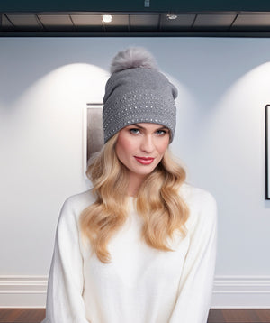 Adalyn - Pom Pom Beanie Hat
