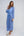 Side View: Blue Sheer Shirt Dress with Waist Tie and Button-Front Opening