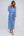 Blue Sheer Shirt Dress with Waist Tie and Button-Front Opening