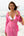 Pink Sheer Shirt Dress with Waist Tie - Midi Length