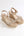 Gold Wedged Sandal with Pearl Embellishments and Toe Post
