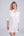 White Midi Beach Shirt with Perforated Cut Out Design