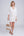 White Midi Beach Shirt with Perforated Cut Out Design