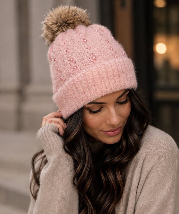 Alora - Pom Pom Beanie Hat