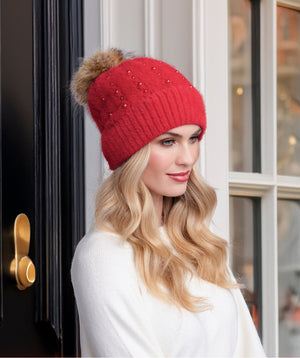 Alora - Pom Pom Beanie Hat