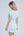 Back View: Pale Turquoise Beach Dress with V Neck