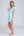 Side View: Pale Turquoise Beach Dress with V Neck