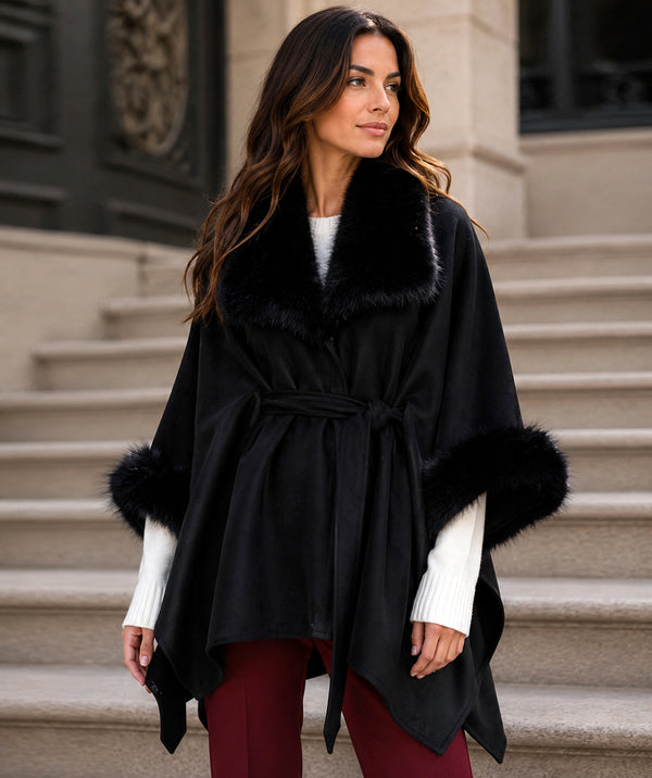 Ambrosia - Faux Suede Cape