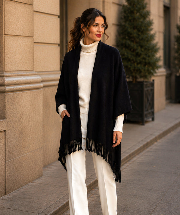 Anthea - Fine Ribbed Winter Shawl