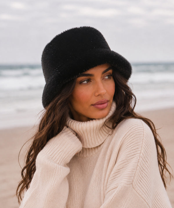 Anya - Faux Fur Bucket Hat