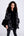 Luxury Faux Fur Check Cape - Black - Apparel, Auburn, Black, Faux Fur, Outerwear, Wrap