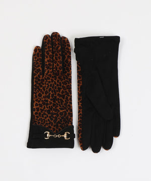 Faux Suede Leopard Print Gloves | Premium Quality, Great Value
