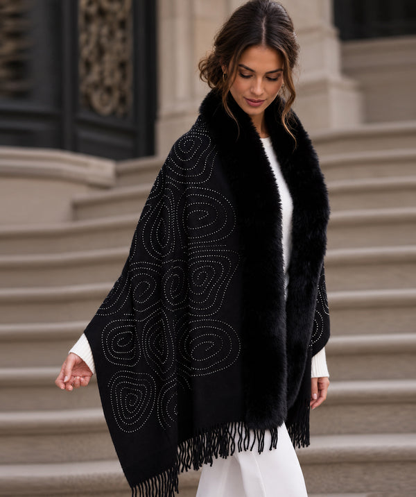 Avaline - Faux Fur Winter Shawl