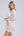 Side View: White Midi Beach Cover up with Floral Crochet Design