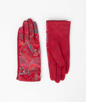Printed Faux Suede Gloves | Luxury Gloves, Great Price