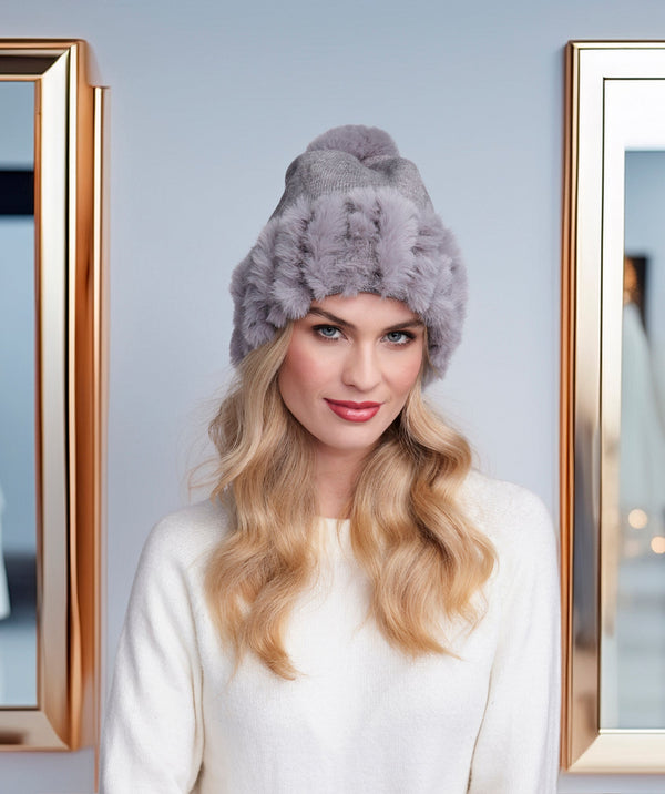 Bailey - Faux Fur Trim Beanie Hat