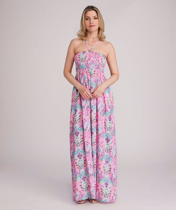 Barbados - Halter Neck Maxi Beach Dress