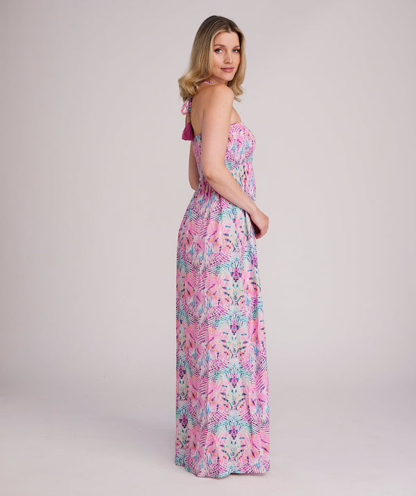 Barbados - Halter Neck Maxi Beach Dress