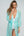 Turquoise Sequin Lace Kimono with Tie Belt