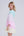 Side View: Pastel Rainbow Print Midi Beach Dress with Bell Sleeves