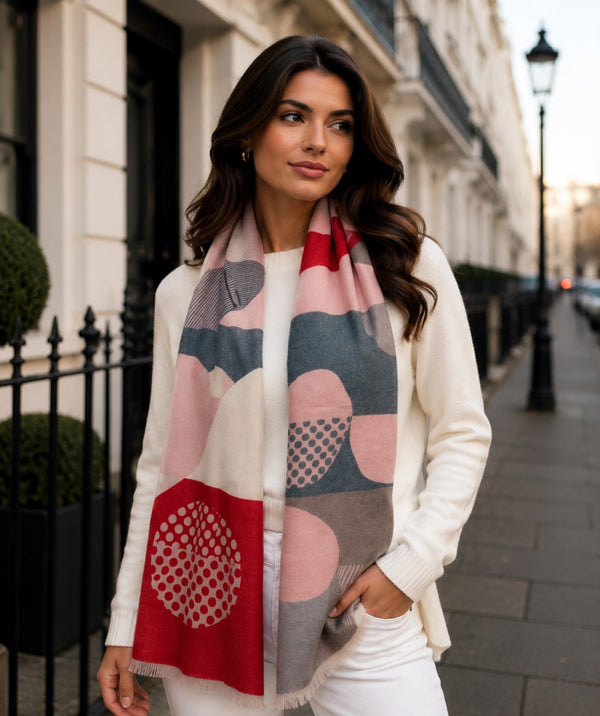 Bonnie - Oversized sjaal met statementprint
