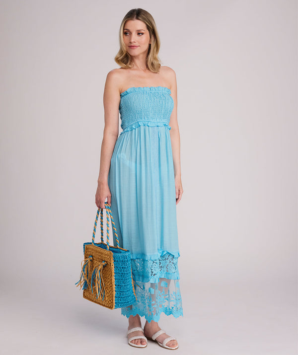 Cannes Bag - Natural/Turquoise