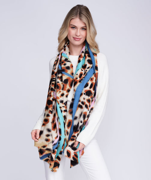 Leopard Print Cashmere Feel Scarf | Cozy Winter Essentials – Pia
