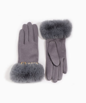Faux Suede Fur Cuffed Gloves | Beautiful Gloves, Great Price