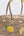 Close Up View: Sand Straw Basket Bag with Lemon Embroidered Motifs