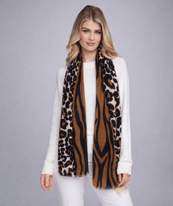 Cleo Scarf - Black/Brown