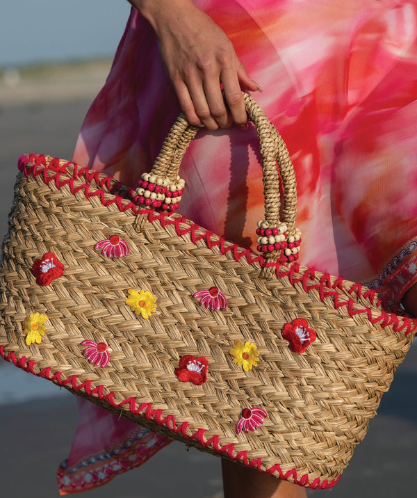 Kaylee - Boho Straw Basket