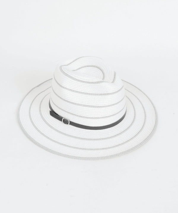 Cruise - Striped Straw Fedora