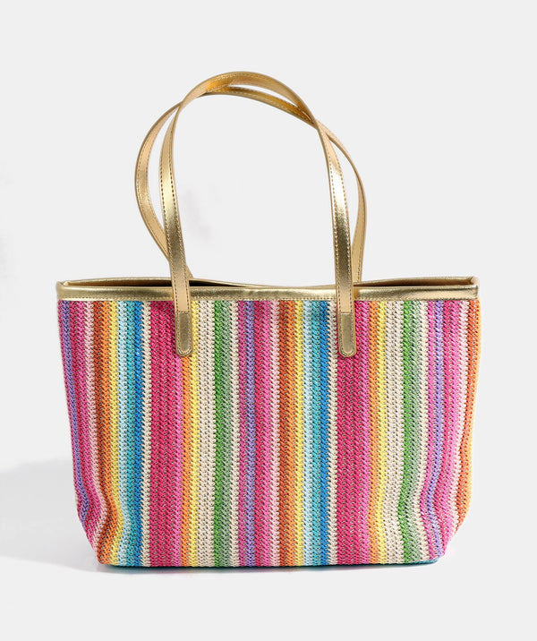 Delfina - Stripe Beach Bag