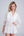 White Floral Midi Beach Dress with Ruffle Detail Hem