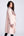 Dusty Pink Faux Suede Longline Coat