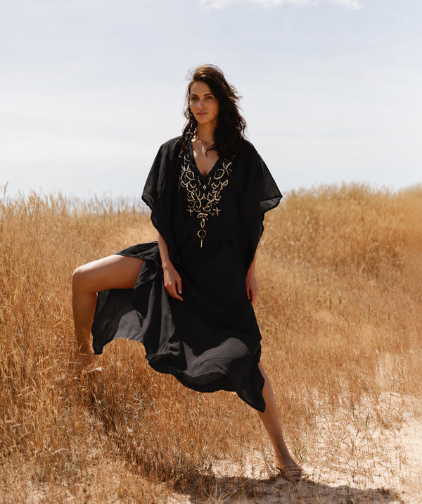 Electra Maxi Beach Cover-up - Hot Pink