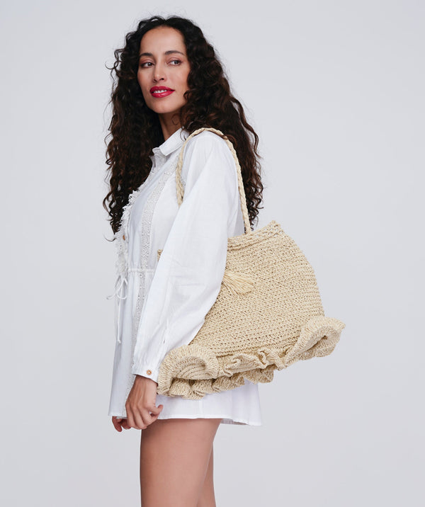 Ellis - Woven Straw Bag