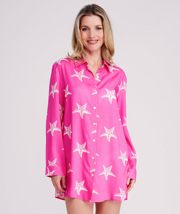 Estrella Beach Shirt - Pink