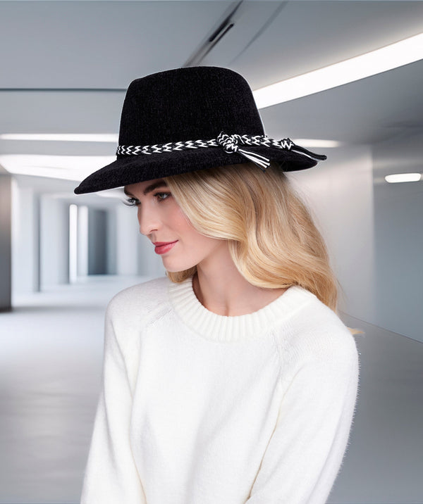 Everly - Chenille Fedora Hat