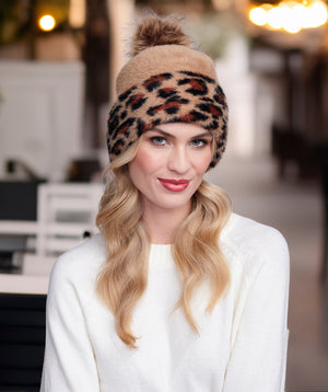Felicia - Faux Fur Trim Beanie Hat