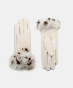 Faux Suede Leopard Cuff Gloves  | Premium Warmth, Great Fit