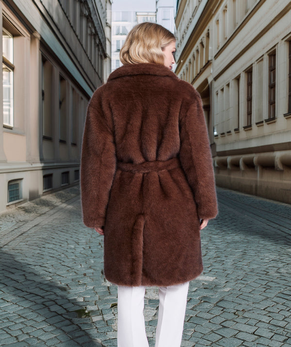 Gianella - Longline Faux Fur Coat