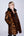 Leopard Print Faux Fur Coat with Notched Lapel and On-Seam Pockets